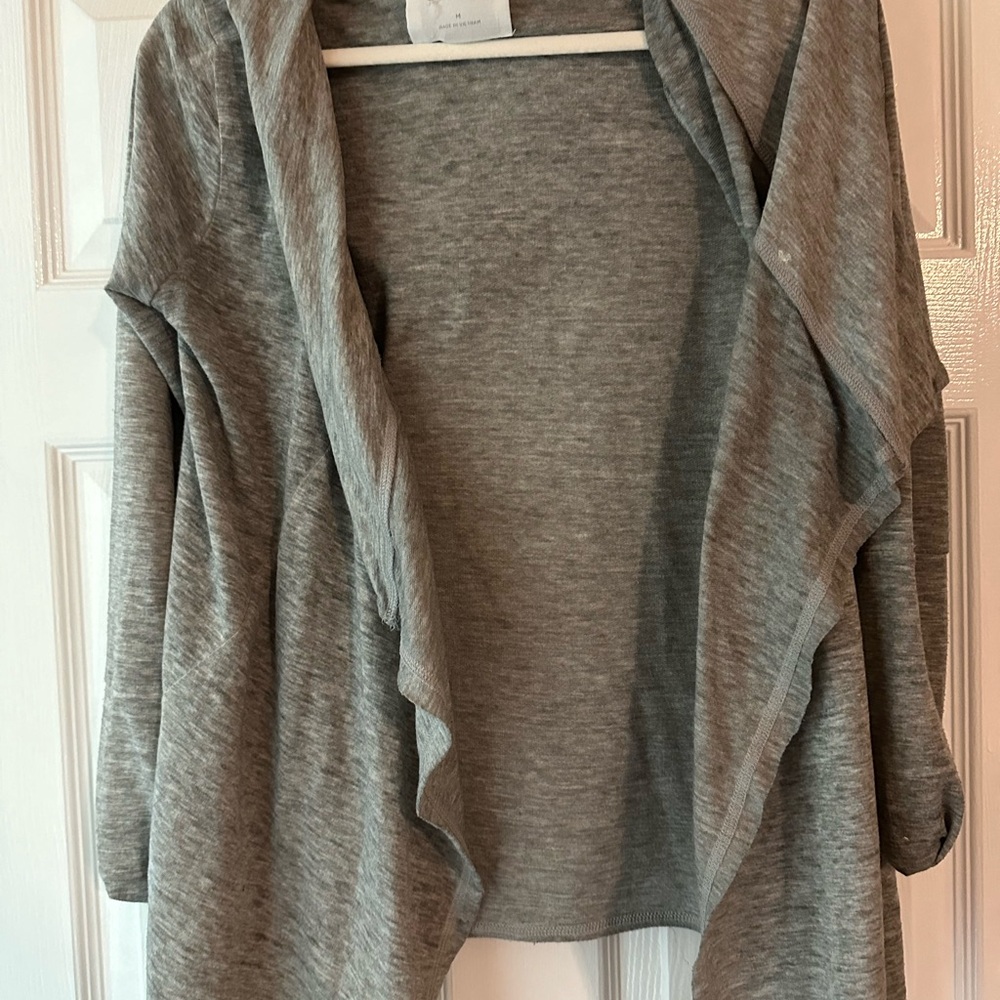 Jessica Simpson Gray Cardigan Sweater Lightweight Open-Front